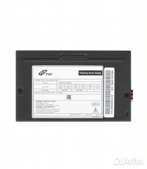 Блок питания FSP PNR PRO, 400 вт (ATX-400PNR PRO)