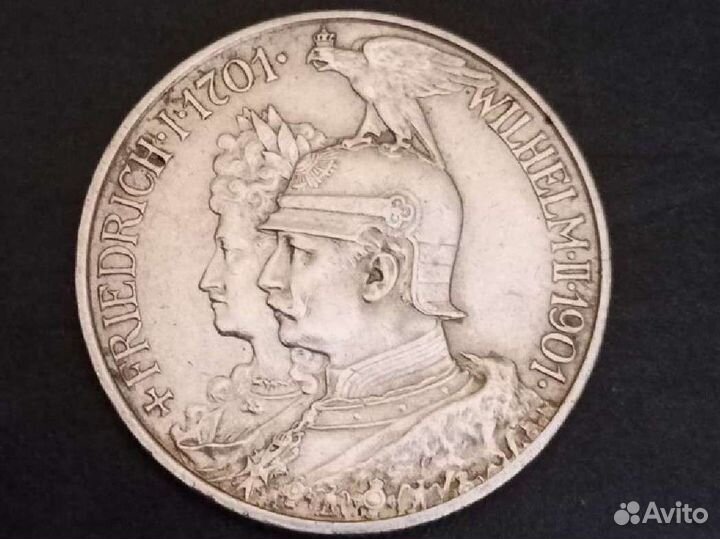 Германия 2 марки 1901 год Пруссия