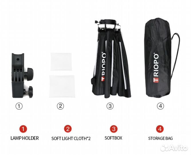 Октобокс Triopo KX55 для Godox AD200 V1 tt350 и др