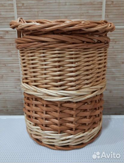 Плетёная из ивы ёмкость для кухни, объём 3 л