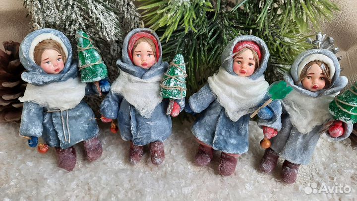 Ватные ёлочные игрушки