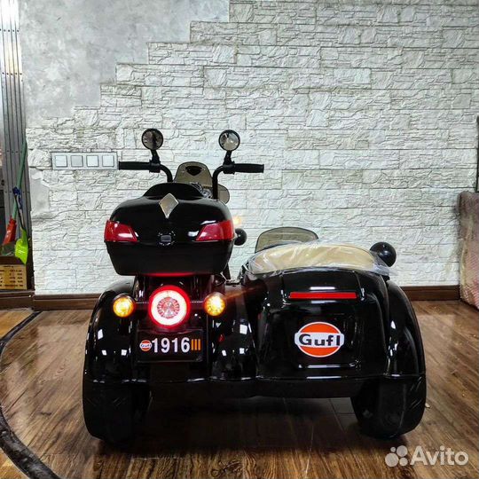 Детский электромобиль мотоцикл с люлюкой