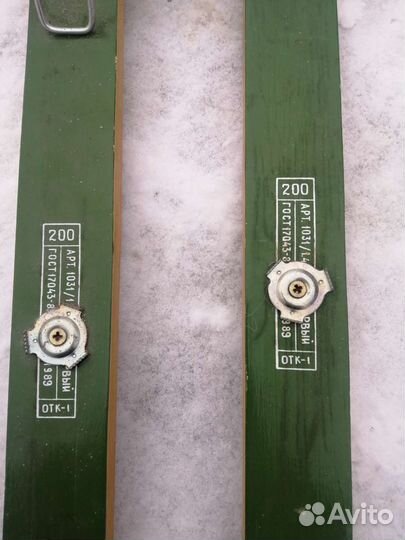 Лыжи деревянные