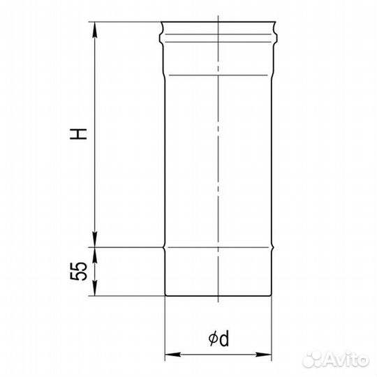 Дымох. труба 300 0,5м Феррум