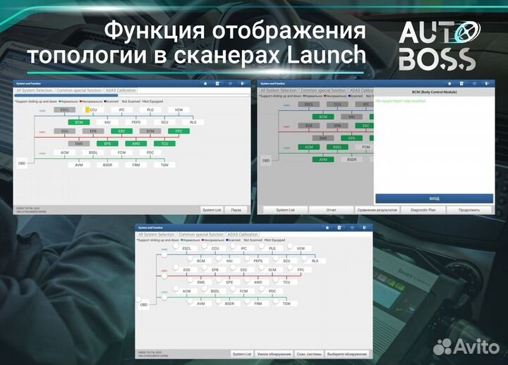 Launch x431 PAD VII HD грузовики + легковые