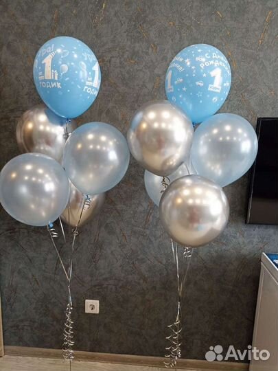 Воздушные шары с гелием, композиции с воздухом
