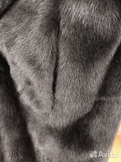 Шуба норковая 46 48 черная бу