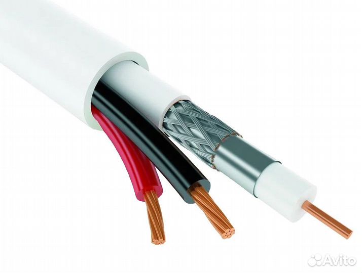 Кабель для видеонаблюдения КВК-В-2 + 2х0.75 мм PVC