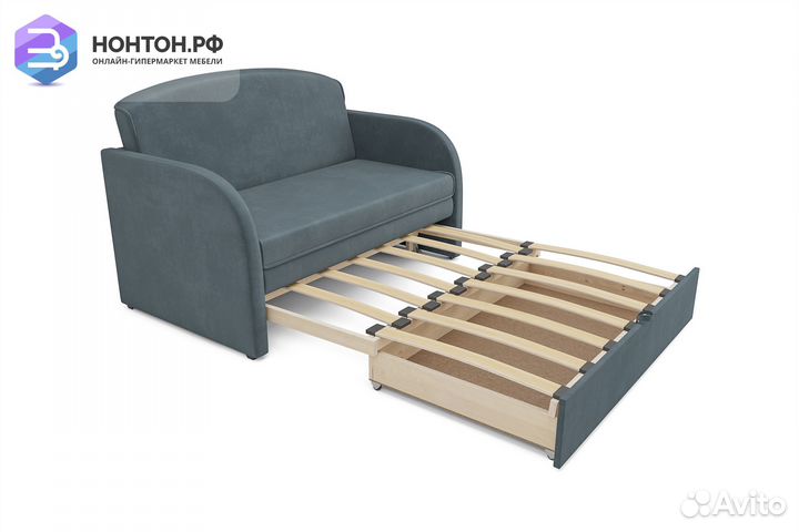 Диван выкатной Малютка велюр серый