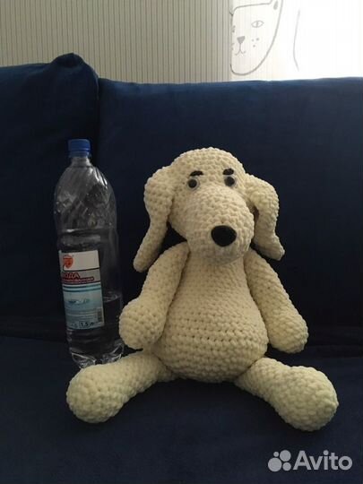 Вязаная собака-игрушка Бронислав