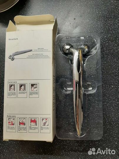 Роликовый массажер новый для лица и тела