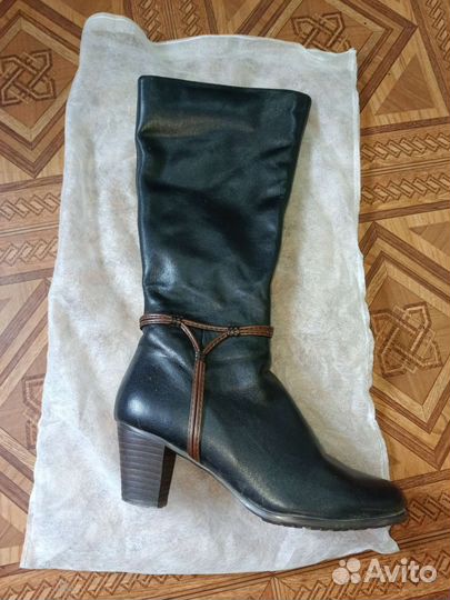 Сапоги осень весна женские 37 натуральная кожа