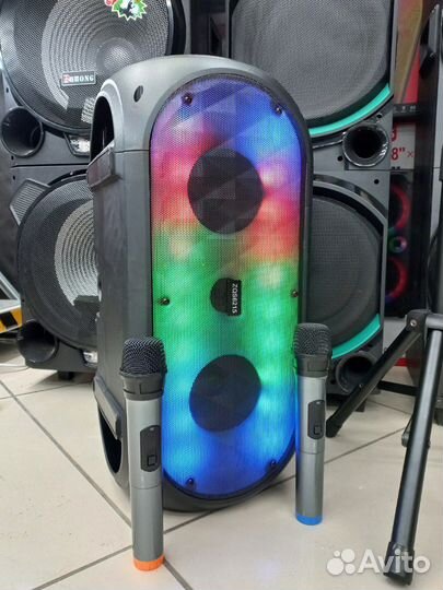 Большая мощная колонка со штативом ZQS6215