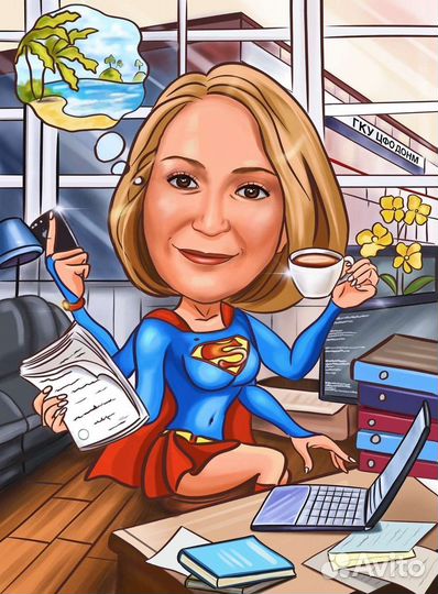 Шарж на заказ по фото