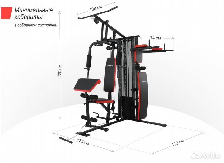 Силовой кмплкс/блочный тренажер unix Fit block PRO