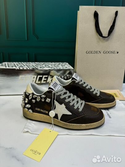 Кеды со стразами Golden Goose