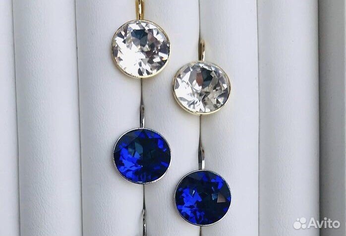 Серьги с кристалами swarovski