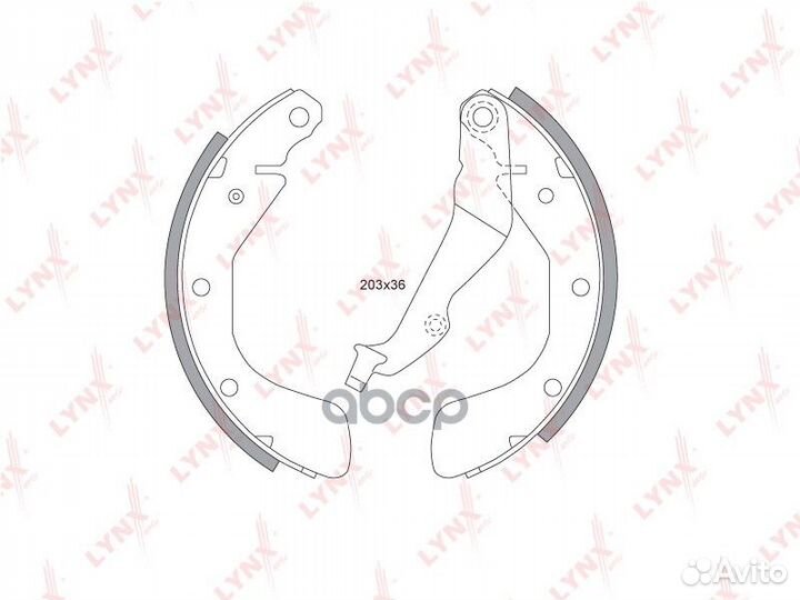 Колодки тормозные барабанные зад BS1802 LYN