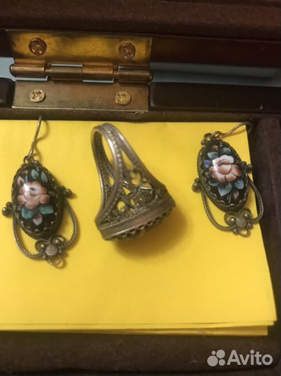 Комплект финифть СССР