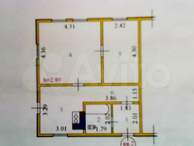2-к. квартира, 50 м², 1/1 эт.