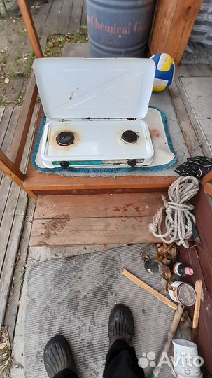 Газовый баллон с плитой