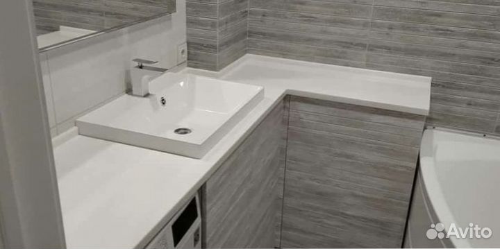 Столешница для ванной и кухни из искуственного кам