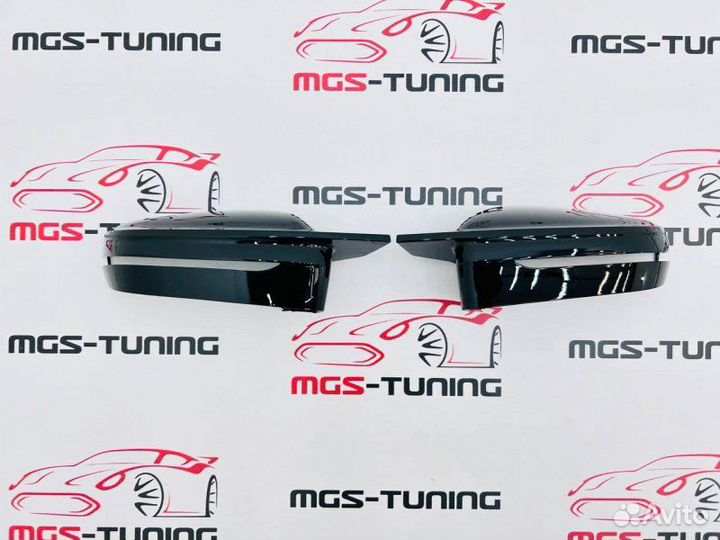 Крышки зеркал стиль M G80 на BMW 5 G30 Черные