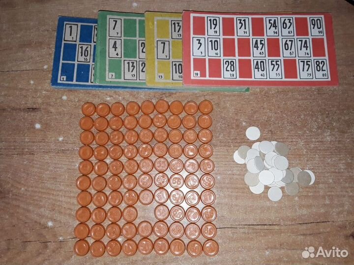 Лото с пластиковыми фишками, некомплект