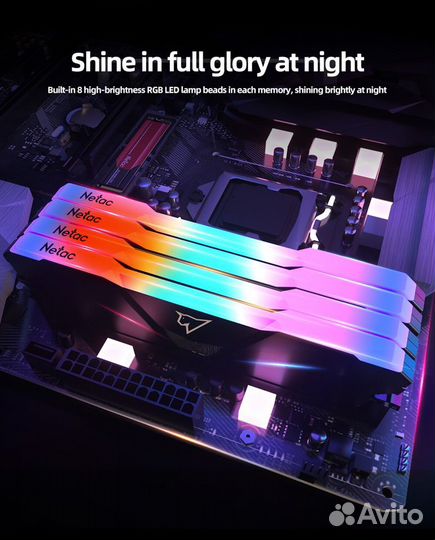 Netac shadow RGB DDR4 3200 Мгц 2x16 Гб