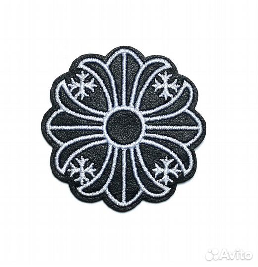 Нашивка на одежду хром сердце 3 термонашивка