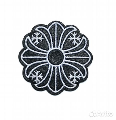 Нашивка на одежду хром сердце 3 термонашивка