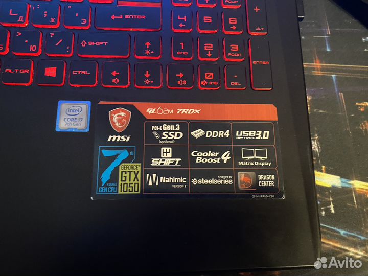 Ноутбук msi gl62m 7rdx