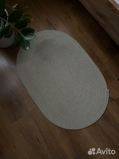 Джутовый коврик придверный для спальни гостиной