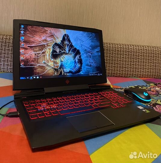 Игровой HP Omen, GTX 1050, i5-7300HQ, SSD