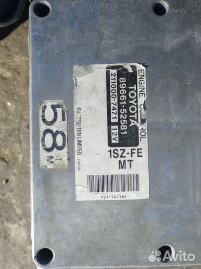 Мозги(эбу) 1SZ-FE MT таета витц /Toyota Vitz 98-05