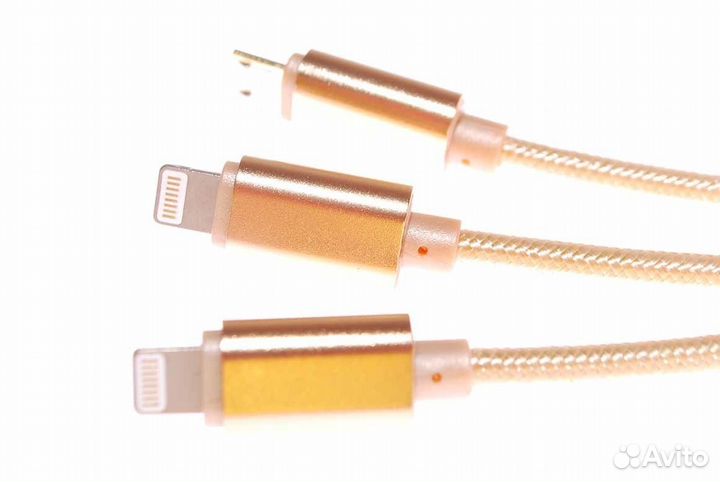USB Кабель 2 в 1 Lightning Apple iPhone 5 5S и Mic