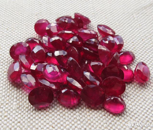 Натуральные природные рубины, овалы 8х10мм, 2.75к