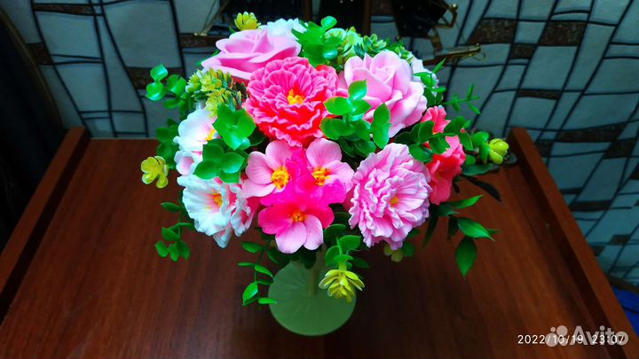 Букет из мыла в фужере