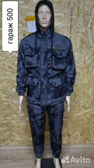 Камуфляжный костюм горка на флисе осень -весна