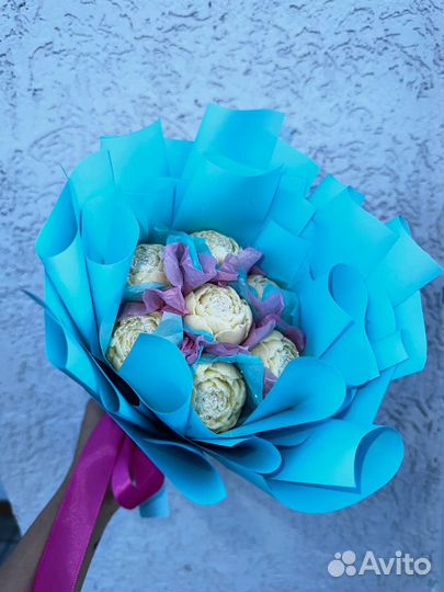 Шоколадные пионы с начинками