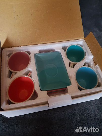 Кофейный сервиз на 4 персоны новый