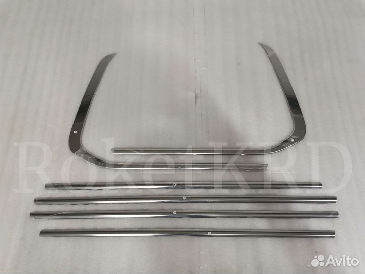 Хром на стекла Toyota Land Cruiser 200 07-2021