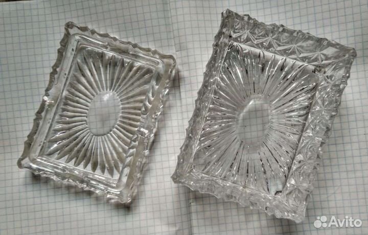 Хрустальная пепельница-сигаретница