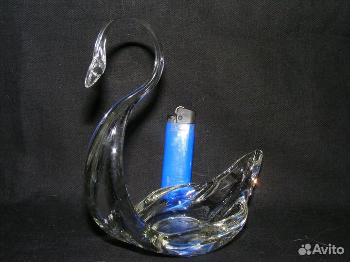 Гусь хрустальный. Фужер с позолотой