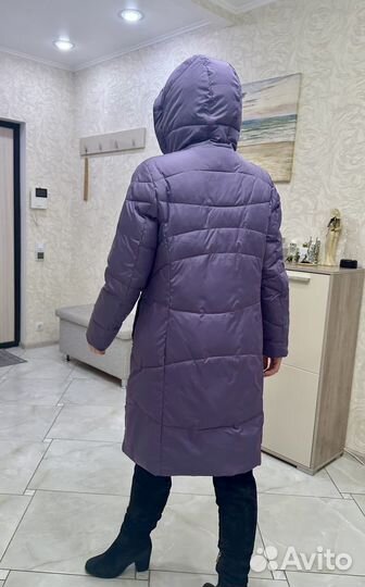 Пуховик (пальто) Finn Flare, 46(М) р-р, фиолетовый