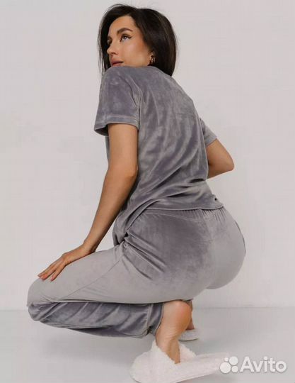 Пижама велюровая домашний костюм