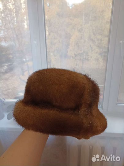 Шапка шляпа норковая