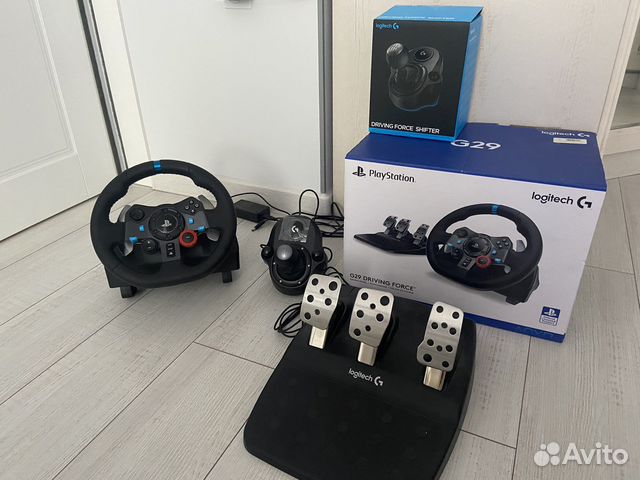 Руль Logitech G29 +коробка передач купить в Химках | Электроника | Авито