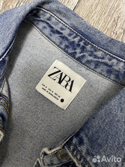 Джинсовая рубашка zara
