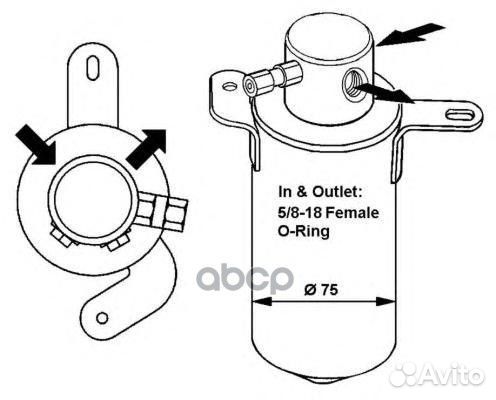 33166 осушитель кондиционера MB W202 1.8i 93-0